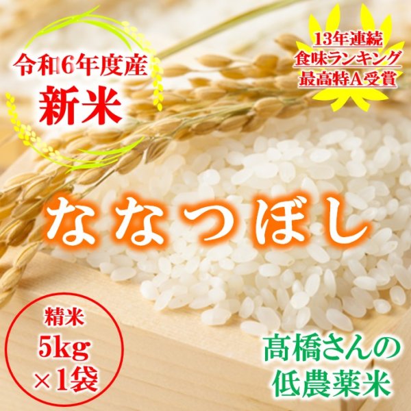 画像1: 米10kg 送料無料 令和6年産新米 高橋さんのななつぼし 5kg×1個 低農薬米 高橋農産 北海道 旭川市 (1)